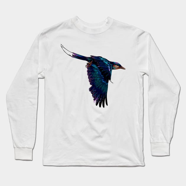 Bird, Mandala, Mystic, Swallow, Magical, Nature Long Sleeve T-Shirt by Strohalm